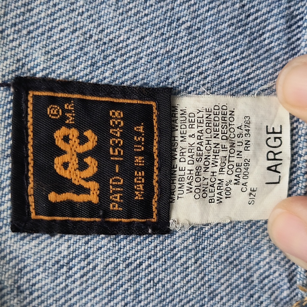 Vintage Lee Blue Denim Jacket - size Large - Picture 3 of 12